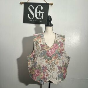Vintage Floral Tapestry Vest